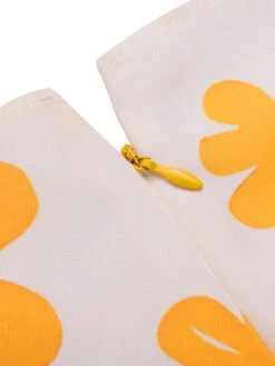 [Pre-Sale] Yellow 1960s Floral Bow Sleeveless Dress -BUNBUN Fancy Clothing Shop SCHL004458 4