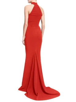 Retro 1930s Solid Halter Mermaid Dress -BUNBUN Fancy Clothing Shop SCHL004559 2