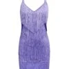 Purple 1960s Spaghetti Strap Fringe Dress -BUNBUN Fancy Clothing Shop SCHL004565 1 compressed