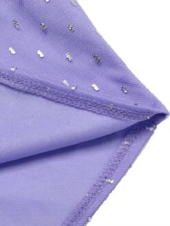 Purple 1960s Spaghetti Strap Fringe Dress 9 Purple 1960s Spaghetti Strap Fringe Dress -BUNBUN Fancy Clothing Shop SCHL004565 4 compressed