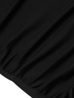 1970s Solid 3D Rose Ruffle High Low Hem Dress -BUNBUN Fancy Clothing Shop SCHL004585 9