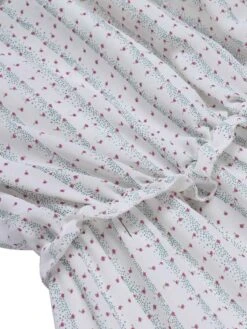 White 1940s Off-ShoulderDitsy Floral Dress 9 White 1940s Off-ShoulderDitsy Floral Dress -BUNBUN Fancy Clothing Shop SCHL004636 4