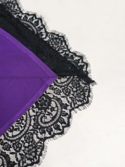 1980s Gothic Punk Eyelash Lace Waistband Dress -BUNBUN Fancy Clothing Shop SCHL004678 PU 4