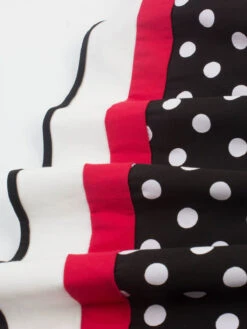 1950s Polka Dot Belted Patchwork Dress 12 1950s Polka Dot Belted Patchwork Dress -BUNBUN Fancy Clothing Shop SCV000140 B 6