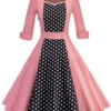 1950s Polka Dot Patchwork Dress