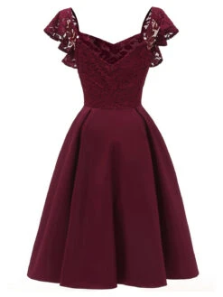 1950S Satin Solid Swing Dress -BUNBUN Fancy Clothing Shop SCV000777 WR 3 1d5382e9 9e1c 4629 96a1 222d0debf864