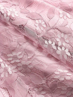 Pink 1950s Floral Lace Swing Dress -BUNBUN Fancy Clothing Shop SCV000819 PP 5