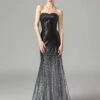 Vintage Strapless Bridesmaid Maxi Dress 1 Vintage Strapless Bridesmaid Maxi Dress -BUNBUN Fancy Clothing Shop SCV001274 B 1