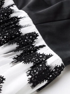 Black 1950s Striped Swing Dress -BUNBUN Fancy Clothing Shop SCV001365 PAT1 5