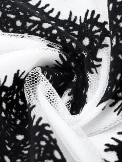 Black 1950s Striped Swing Dress -BUNBUN Fancy Clothing Shop SCV001365 PAT1 6