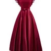 US Only Wine Red 1950s Lace Satin Dress -BUNBUN Fancy Clothing Shop SCV001366 WR 1 e25c217b 6664 4805 ad58 1f991eca9ade