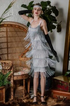 [Clearance] Belted Gray 1920s Fringe Gatsby Dress -BUNBUN Fancy Clothing Shop SCV001595 GR 1 ef1c9236 ad17 47e0 a458 71277e531bed