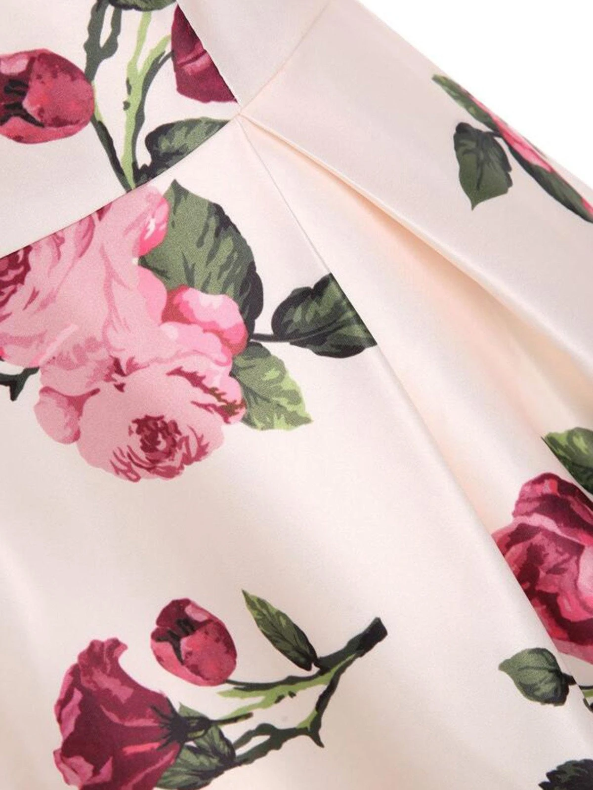 Pink 1950s Rose Floral Swing Dress 5 Pink 1950s Rose Floral Swing Dress - Image 3