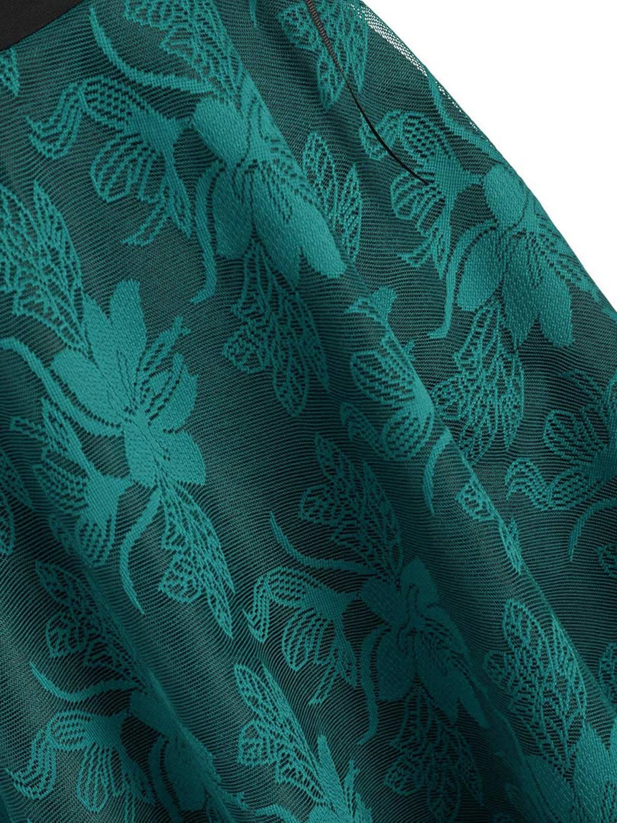 1980s Floral Lace Patchwork Strap Dress 11 1980s Floral Lace Patchwork Strap Dress - Image 9