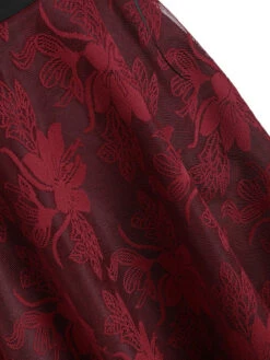 1980s Floral Lace Patchwork Strap Dress 17 1980s Floral Lace Patchwork Strap Dress -BUNBUN Fancy Clothing Shop SCV002580 WR 5