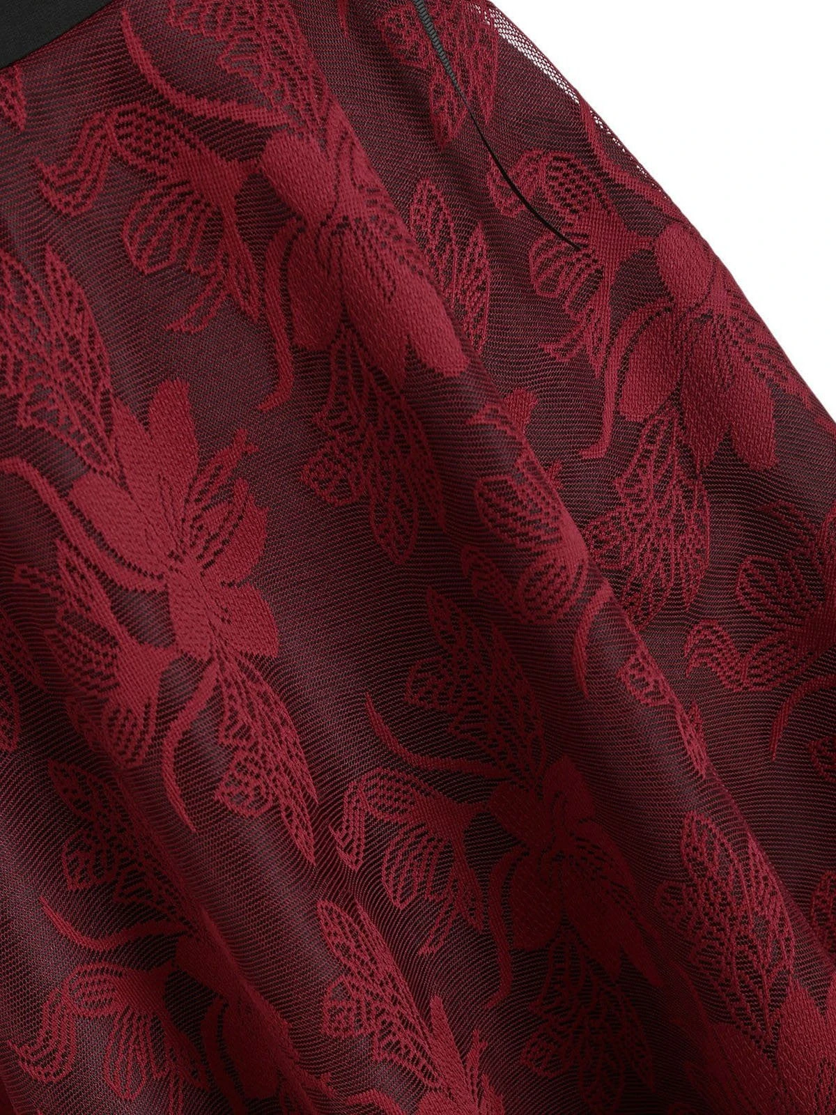 1980s Floral Lace Patchwork Strap Dress 8 1980s Floral Lace Patchwork Strap Dress - Image 6