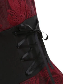 1980s Floral Lace Patchwork Strap Dress 18 1980s Floral Lace Patchwork Strap Dress -BUNBUN Fancy Clothing Shop SCV002580 WR 6