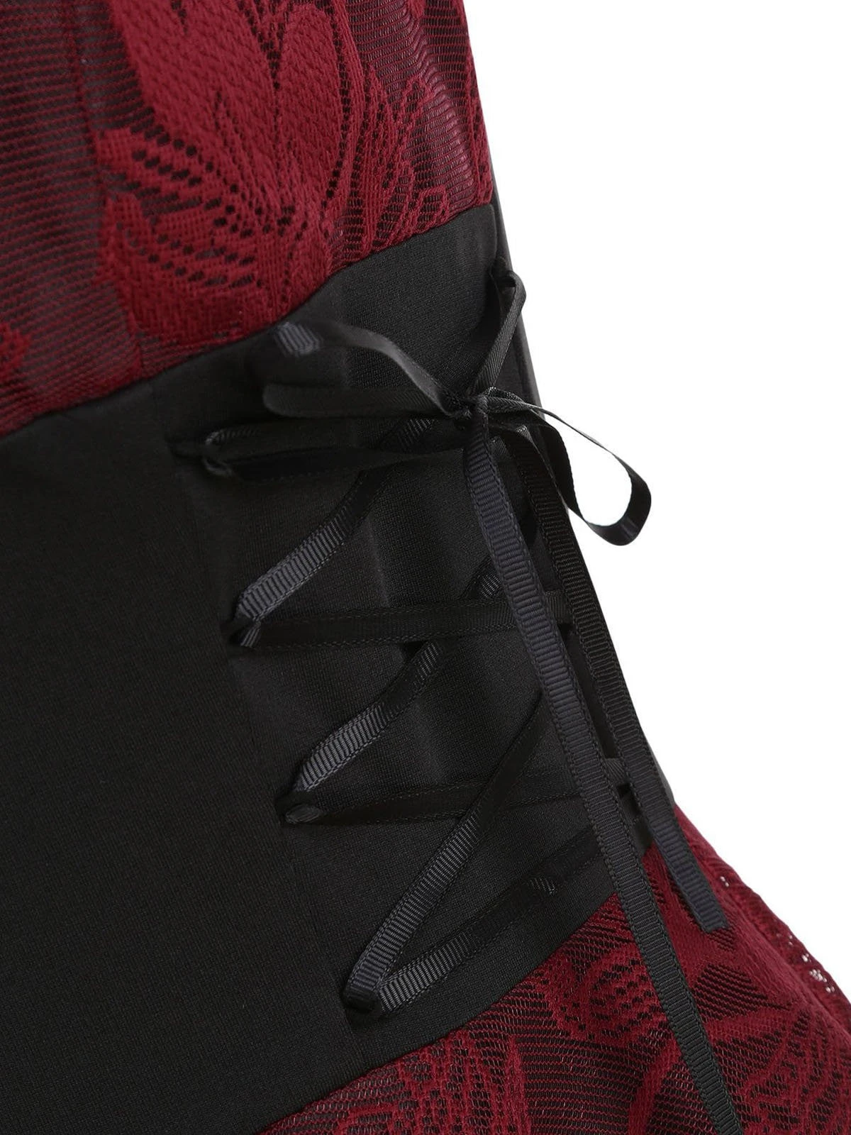 1980s Floral Lace Patchwork Strap Dress 9 1980s Floral Lace Patchwork Strap Dress - Image 7