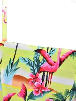 Yellow 1950s Flamingo Swing Dress -BUNBUN Fancy Clothing Shop SCV002597 PAT1 4 e2a33349 a4ce 46c5 a1c3 507064966880