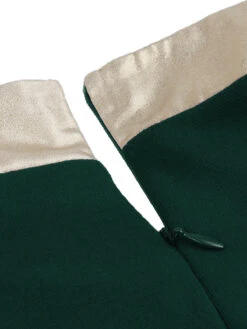 1950s Stand Collar Bow Swing Dress -BUNBUN Fancy Clothing Shop SCV002839 DG 5