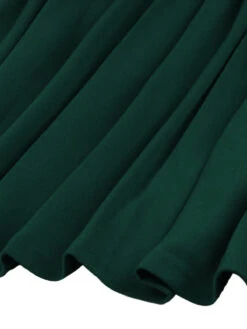 1950s Stand Collar Bow Swing Dress -BUNBUN Fancy Clothing Shop SCV002839 DG 7