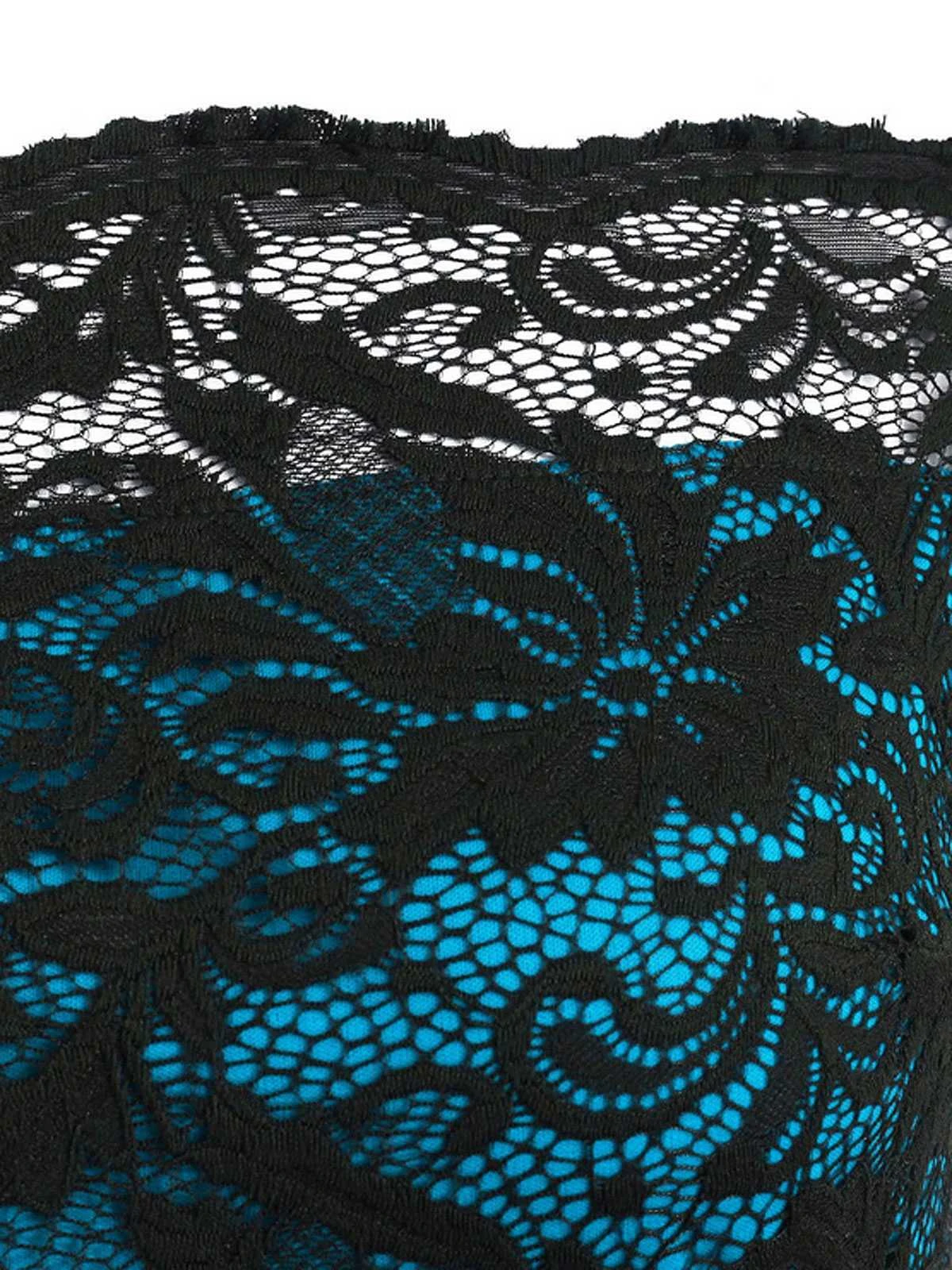 1950s Off Shoulder Lace Swing Dress 9 1950s Off Shoulder Lace Swing Dress - Image 7