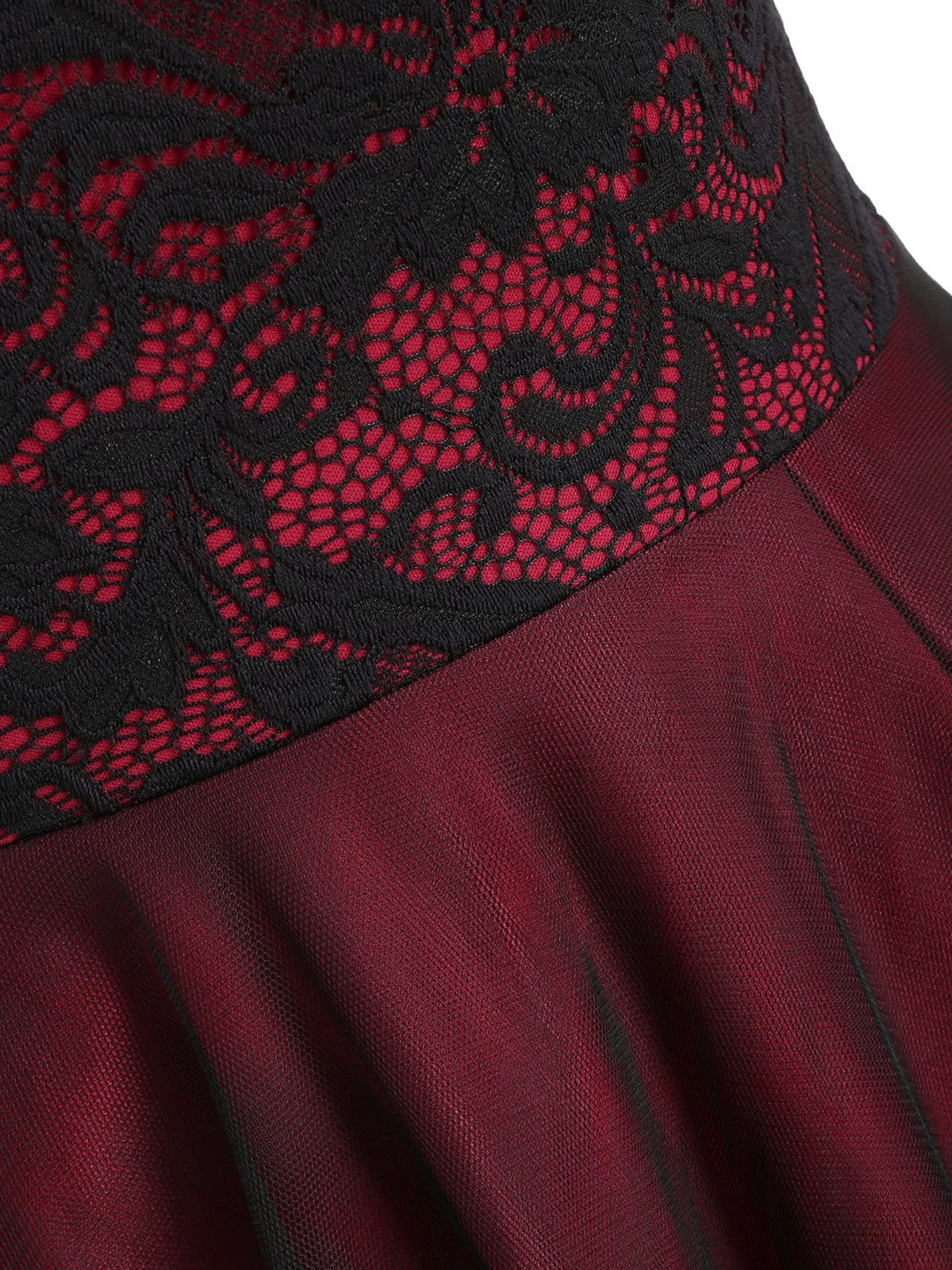 1950s Off Shoulder Lace Swing Dress 6 1950s Off Shoulder Lace Swing Dress - Image 4