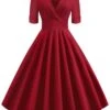 1950s Solid Sweetheart Fold Swing Dress -BUNBUN Fancy Clothing Shop SCV003300 WR 1 5ac06d58 1c24 4059 8176 d79e2c3f4d20