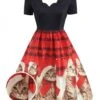 1950s Christmas Kitty Swing Dress -BUNBUN Fancy Clothing Shop SCV003429 PAT1 2 e92cfd58 0f0c 4886 ad9c 3014eeca0c09
