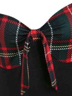 1950s Sweetheart Plaid Patchwork Dress -BUNBUN Fancy Clothing Shop SCV003518 PAT2 4 aaeab1e3 11c2 4069 9fb1 2df5efbe57e9