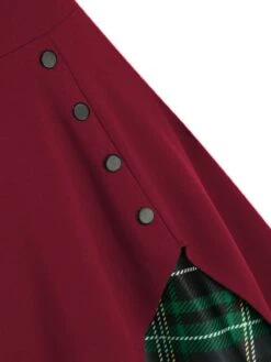 1950s Sweetheart Plaid Patchwork Dress -BUNBUN Fancy Clothing Shop SCV003518 PAT3 5 56d26510 14d5 4a44 bdf2 39769d654773