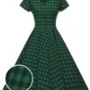 Green 1950s Plaid Button Swing Dress -BUNBUN Fancy Clothing Shop SCV005181 1 0 357067b6 2f4d 45bb a97e 03c06d8ec400