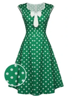 1950s Polka Dot Bow Swing Dress -BUNBUN Fancy Clothing Shop SCV005433 G 2 733e232b 214e 4e3d bec9 56ae7b9b64ee