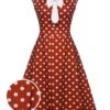 1950s Polka Dot Bow Swing Dress