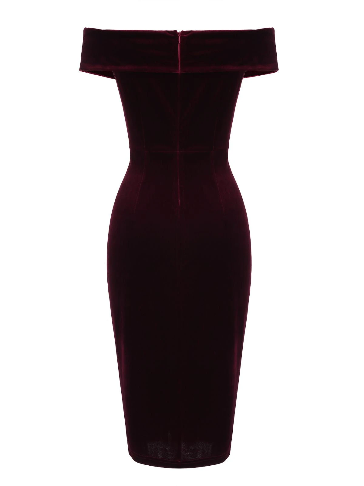1960s Off Shoulder Velvet Bodycon Dress 13 1960s Off Shoulder Velvet Bodycon Dress - Image 11