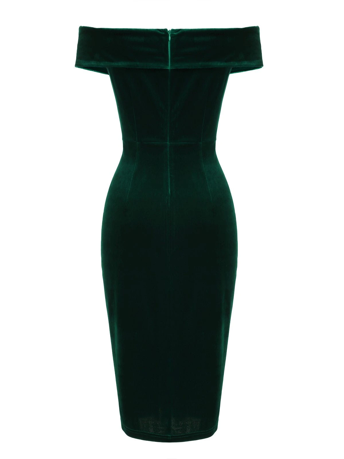 1960s Off Shoulder Velvet Bodycon Dress 7 1960s Off Shoulder Velvet Bodycon Dress - Image 5