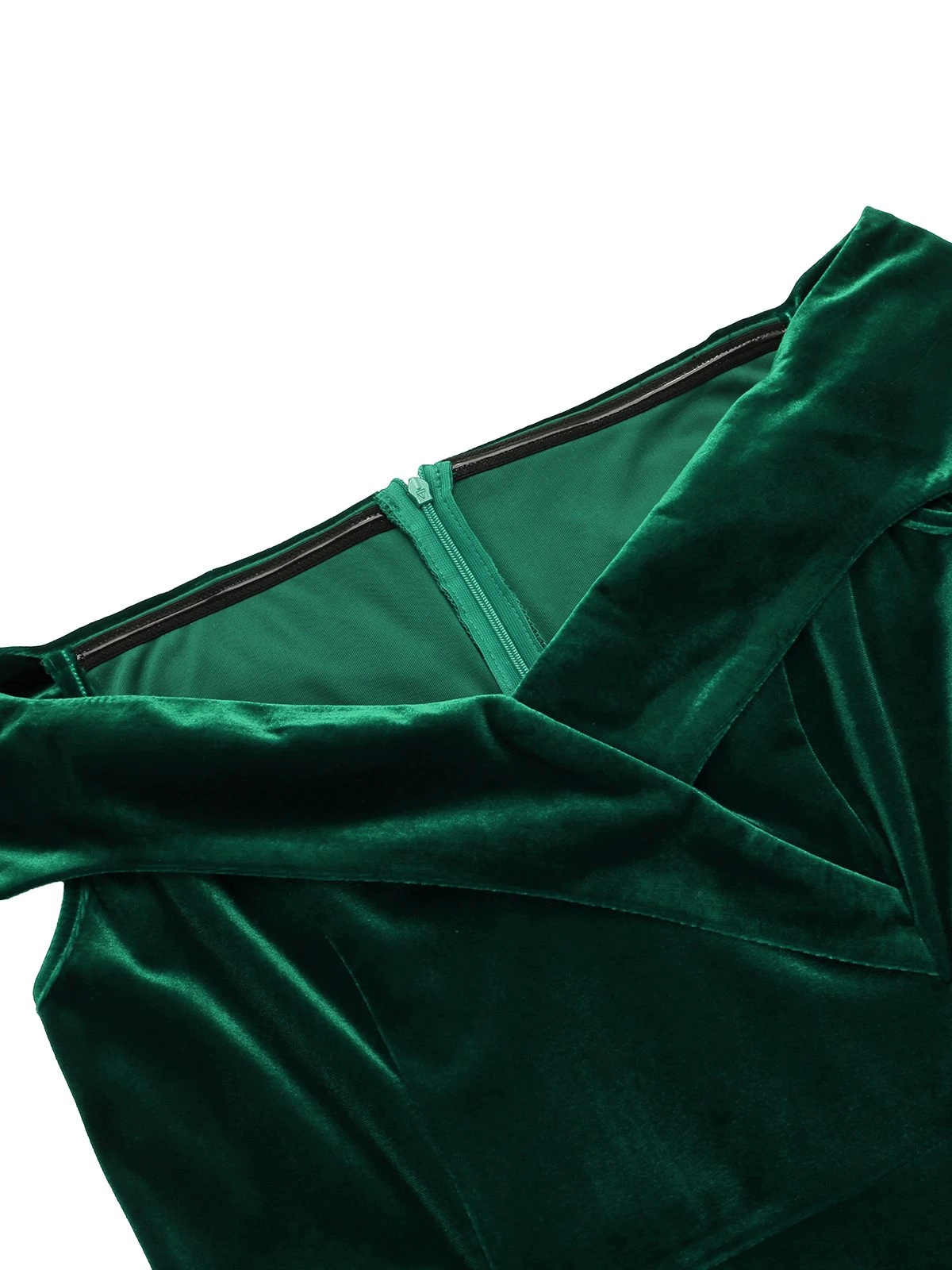 1960s Off Shoulder Velvet Bodycon Dress 8 1960s Off Shoulder Velvet Bodycon Dress - Image 6