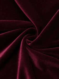 2PCS Wine Red 1960s Velvet Bodycon Dress -BUNBUN Fancy Clothing Shop SCV009606 9