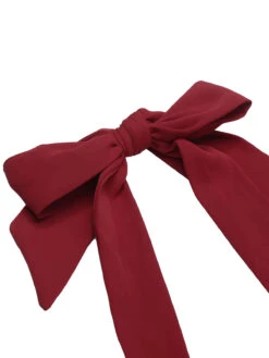 Red 1960s Solid Halter Bodycon Dress -BUNBUN Fancy Clothing Shop SCV012000 4