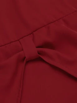 Red 1960s Solid Halter Bodycon Dress -BUNBUN Fancy Clothing Shop SCV012000 7