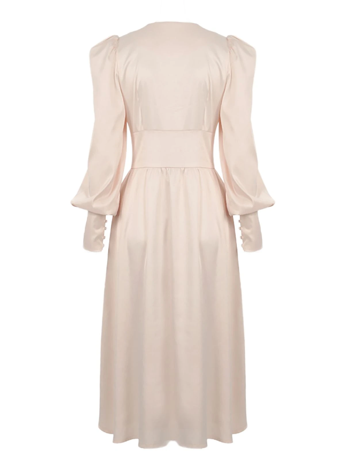 1940s Solid Silk Buttoned Tea Dress 6 1940s Solid Silk Buttoned Tea Dress - Image 4