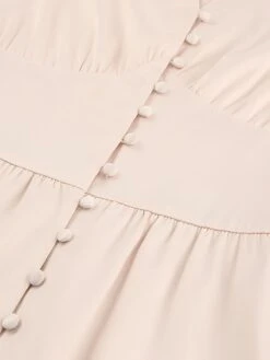 1940s Solid Silk Buttoned Tea Dress 17 1940s Solid Silk Buttoned Tea Dress -BUNBUN Fancy Clothing Shop SCV012767 7