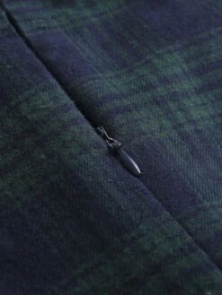 Plaids 1950s Buttoned Belted Swing Dress 13 Plaids 1950s Buttoned Belted Swing Dress -BUNBUN Fancy Clothing Shop SCV012900 1