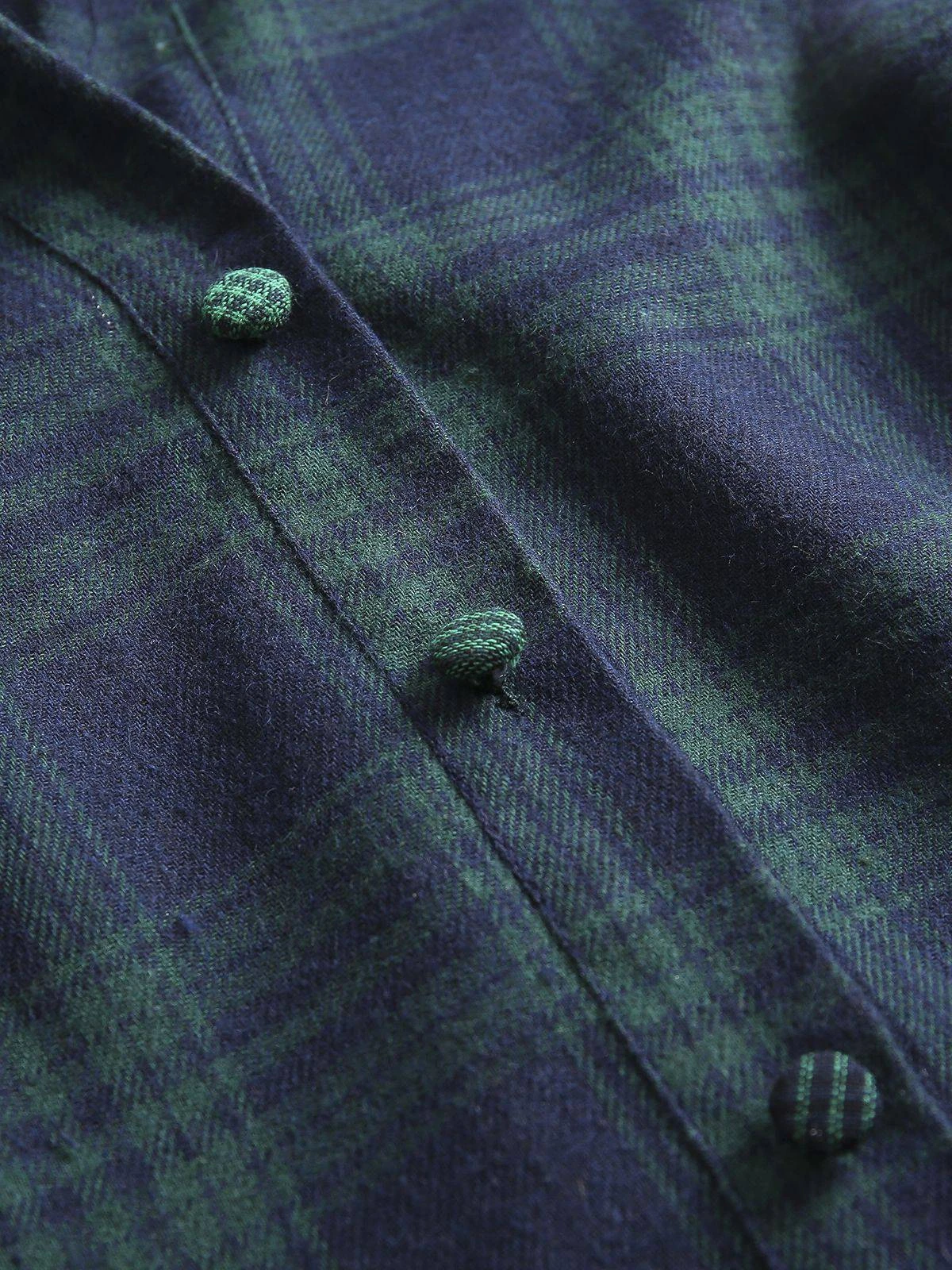 Plaids 1950s Buttoned Belted Swing Dress 10 Plaids 1950s Buttoned Belted Swing Dress - Image 8