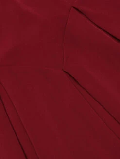 Wine Red 1950s Lace Solid Swing Dress -BUNBUN Fancy Clothing Shop SCV015968 6