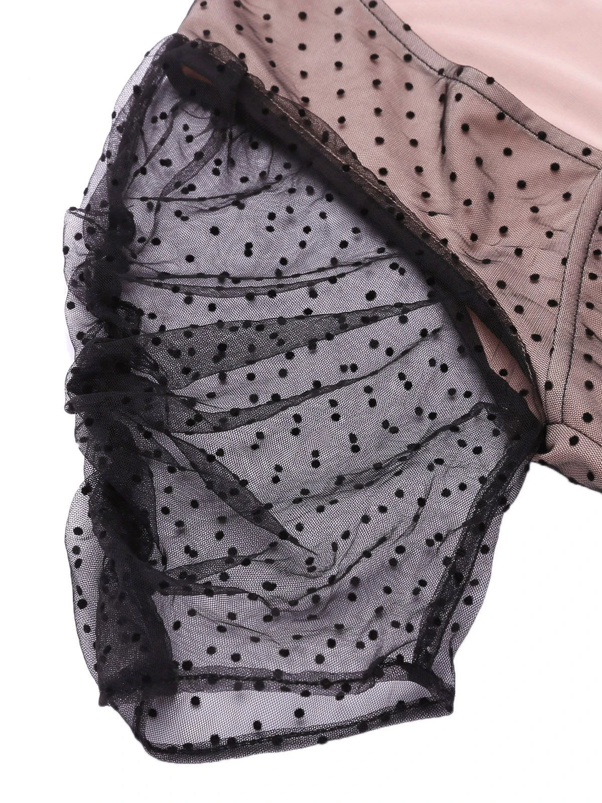 Pink 1960s Polka Dot Mesh Pencil Dress 7 Pink 1960s Polka Dot Mesh Pencil Dress - Image 5