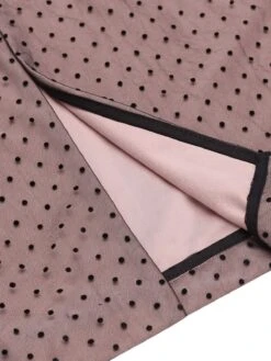 Pink 1960s Polka Dot Mesh Pencil Dress 19 Pink 1960s Polka Dot Mesh Pencil Dress -BUNBUN Fancy Clothing Shop SCV016485 9