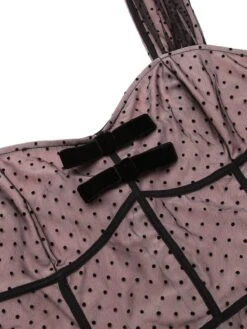2PCS 1950s Polka Dot Bowknot Lace Strap Dress -BUNBUN Fancy Clothing Shop SCV017250 5