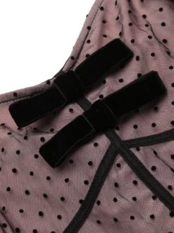 2PCS 1950s Polka Dot Bowknot Lace Strap Dress -BUNBUN Fancy Clothing Shop SCV017250 7