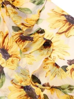 Black 1960s Halter Sunflower Pencil Dress -BUNBUN Fancy Clothing Shop SCV017753 6